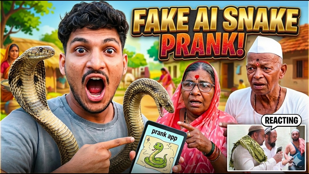 AI साँप प्रैंक इतना रियल था कि सब डर गए 😳