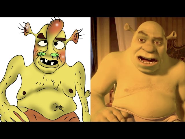 shrek the third Drawing meme - funny shrek and fiona video - an