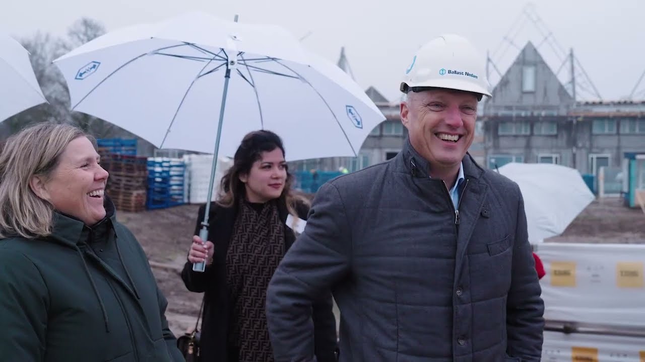 Eerste paal geslagen nieuwe Rotterdamse wijk gebouwd door Ballast Nedam Development
