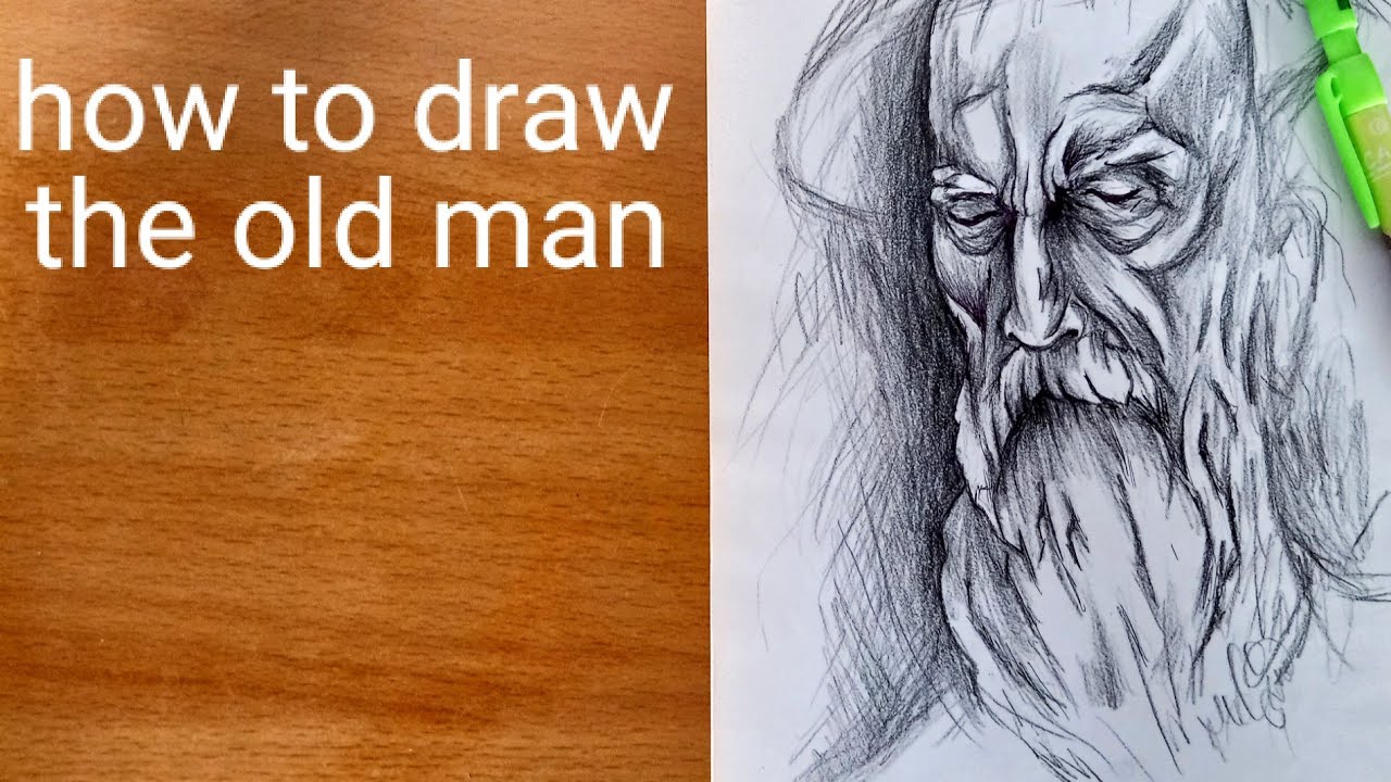 How to draw an old man | step by step | for beginners - YouTube