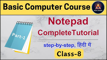 What is Notepad in Computer | नोटपैड क्या होता है | Notepad Part-1 |Basic Computer Course in Hindi-8