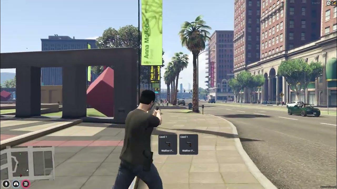 GTA5 FiveM MHHolster quickly draw your weapon while running. YouTube