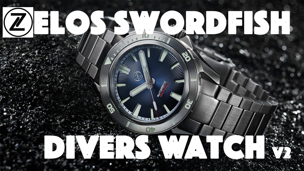ZELOS SWORDFISH DIVERS WATCH 300M DEPTH RATING SEPT 2019 LAUNCH