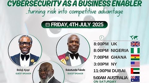 Cybersecurity As A Business Enabler | JULY 4TH | SKILLSMINDSET MASTERCLASS