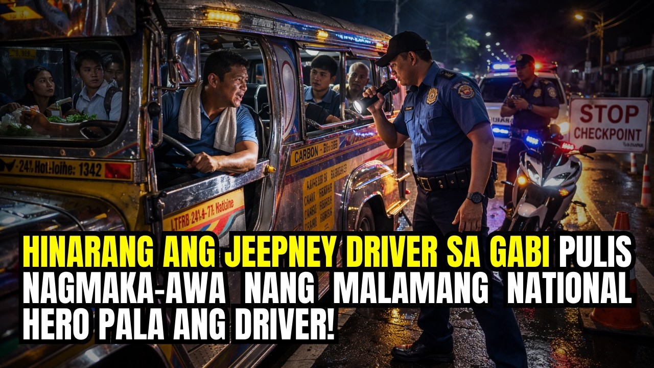 Hinarang Ang Jeepney Driver Sa Gabi—pulis Nagmaka-awa Nang Malamang National Hero Pala Ang Driver!