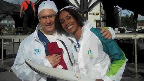 Olympic Torch run - Rosey Edeh - Sechelt, B.C