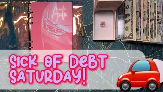 🚗 Sick of Debt Saturday 🚗 $232 for Car Loan Debt Payoff | #debtfreejourney #cashstuffing 