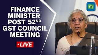 Live: FM Nirmala Sitharaman Address Post GST Council Meeting | GST India