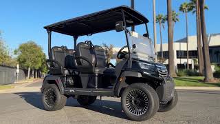 New 2025 Epic Carts E40Fx Metallic Black Lsv Electric Golf Cart For Sale In Corona, Ca