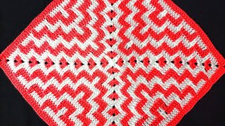 Crochet Design ( Thalposh / Table Cloth / Placemat / Table Runner ) in Hindi Urdu - Woolen Craft 204