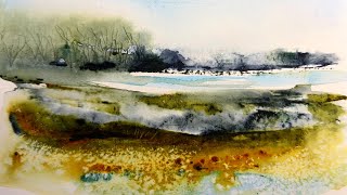 Atmospheric Semi Abstract Landscape Watercolour Tutorial