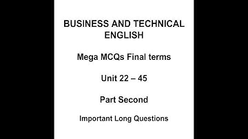 Business And Technical English ENG 201 Mega Quizzes