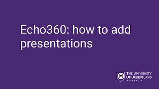 Echo 360: How to add content
