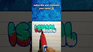 Bubble letter writing || name writing on request#calligraphy #alphabets #art