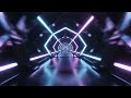 Endless Cyber Neon Tunnel With Symmetrical Loop Video [4K]