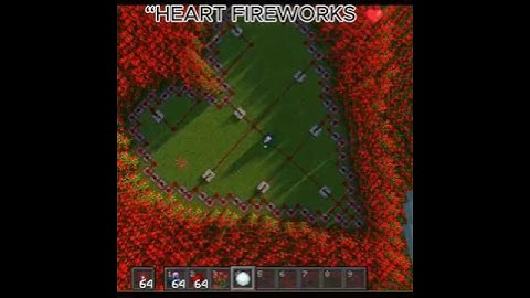 Minecraft ❤️ Flower Heart Fireworks Show! (Voice Sensor Magic)#minecraft #gaming #youtubeshorts