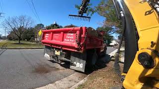 mini-Excavator root raking yard