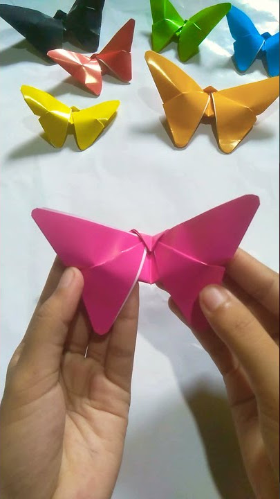 How to make origami butterfly | Cara membuat kupu - kupu dari kertas