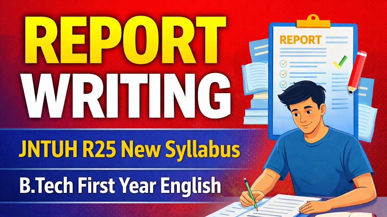Report Writing in Telugu I JNTUH New R25 B Tech  English Grammar CE CSE EEE ME ChE IT