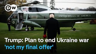 Ukraine and allies to discuss Trump's 'peace plan' with US | DW News