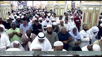 تلاوة صلاة العشاء الخميس 1438/5/12 - الحرم النبوي - الشيخ علي الحذيفي - سورتي التكوير والطارق HD