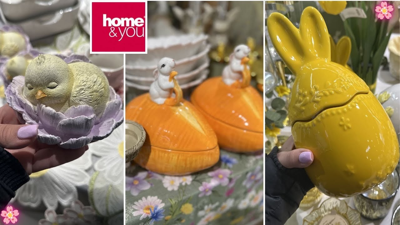 HOME&YOU ❤️ pisklę w kwiatku! Pojemniki marchewki 🥕 Cudny dozownik zajączek w drewnianej skorupce ❤️