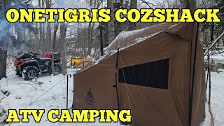 ATV CAMPING WITH THE COZSHACK HOT TENT