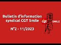 Bulletin dinformation syndical cgt smile  podcast n2  112023