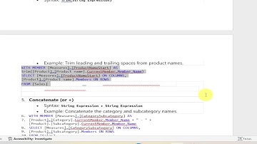 11 10  Multi Dimensional eXpressions -  MDX String Functions