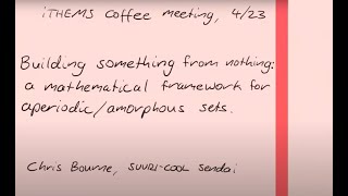 Building something from nothing - Coffee Meeting Talk by Christopher Bourne on April 23, 2021