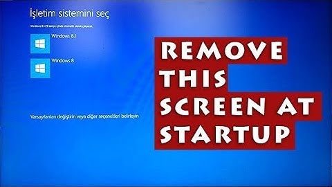 Windows 8.1 Choose an Operating System - Set To Default Operating System