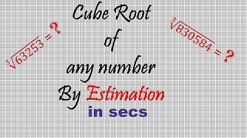 Cube root by estimation by maths easy tutorial