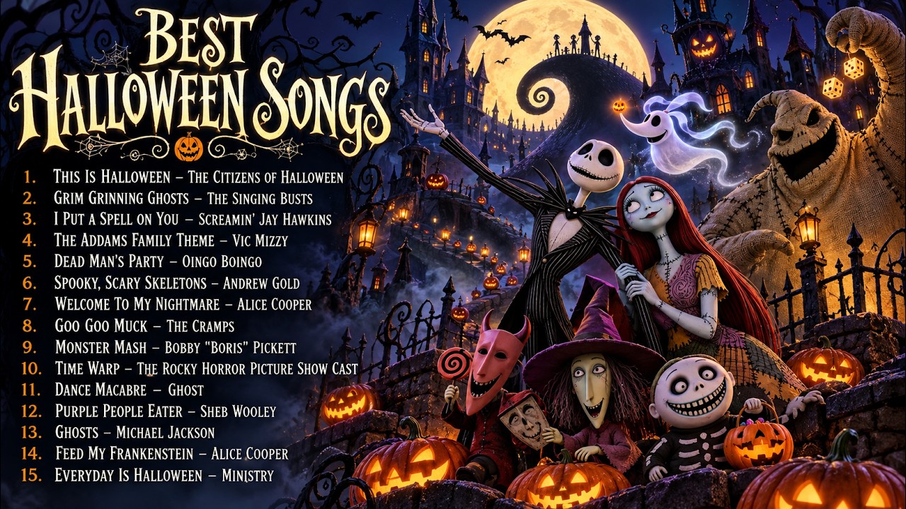 Halloween Playlist 2026👻 Most Iconic Halloween Songs of All Time | The Nightmare Before Christmas