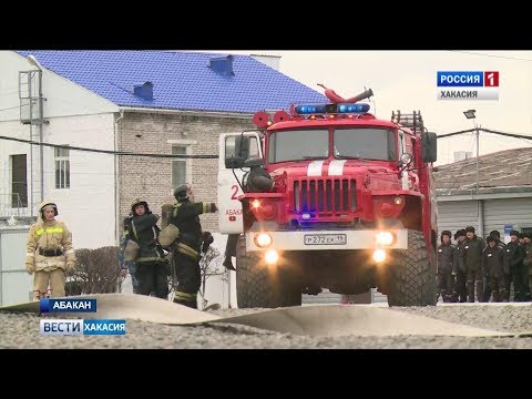 Сегодня на территории Исправительной колонии №35 под Абаканом прошли пожарные учения