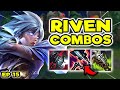 RIVEN HOW TO USE COMBO'S PERFECTLY IN LANE! - Unranked to Master #15 (Riven vs Pantheon Guide)