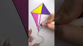 Cute Kite Coloring Page Relaxing Satisfying Coloring