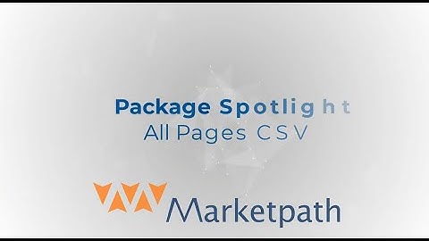 Downlaod a CSV of all website pages - Package Spotlight | Marketpath CMS