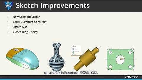 Mejoras en Boceto | Novedades en ZW3D 2021