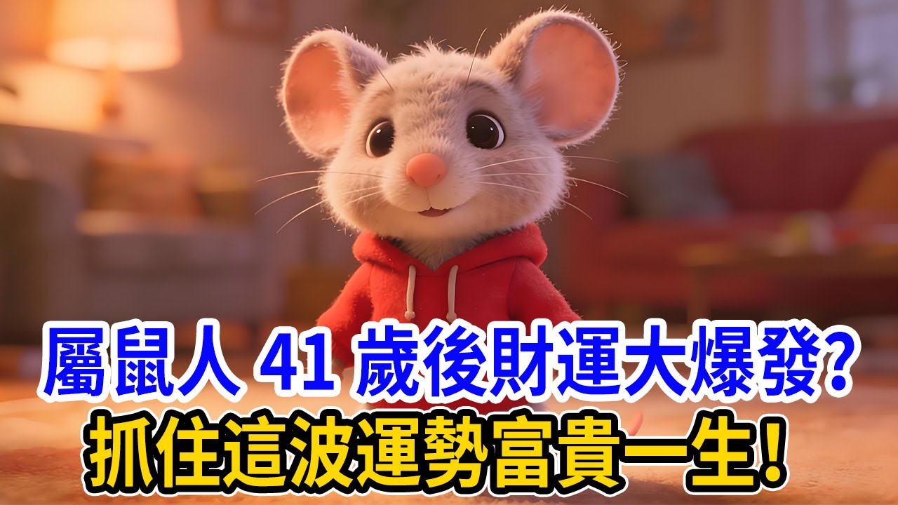 1984年屬鼠人41歲後財運大爆發？抓住這波運勢富貴一生！#1984年屬鼠 #屬鼠運勢 #甲子鼠 #生肖運勢 #41歲轉運 #中年危機 #晚年命運 #生肖鼠 #八字命理 #財運分析
