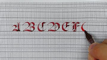 How to use the guidelines to improve your Gothic script - Capital Letters - Handwriting practice