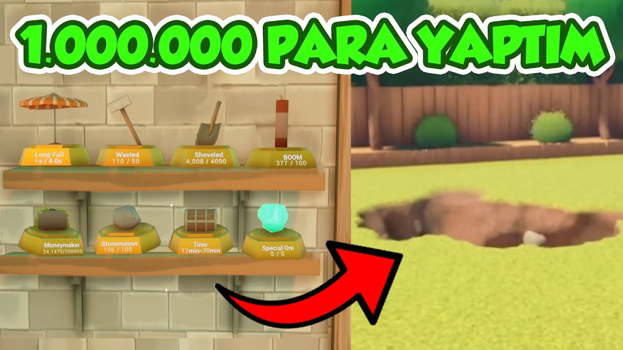 3 SANİYEDE 1 MİLYON PARA YAPMAK! - A Game About Digging A Hole