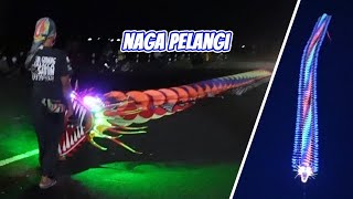 LAYANGAN NAGA PELANGI SEKAR LANGIT TERBANG MALAM DI JLS BANTUL