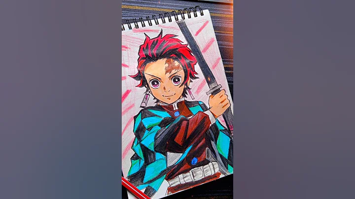 Tanjiro drawing, #shorts #anime #tanjiro #animeart #demonslayer
