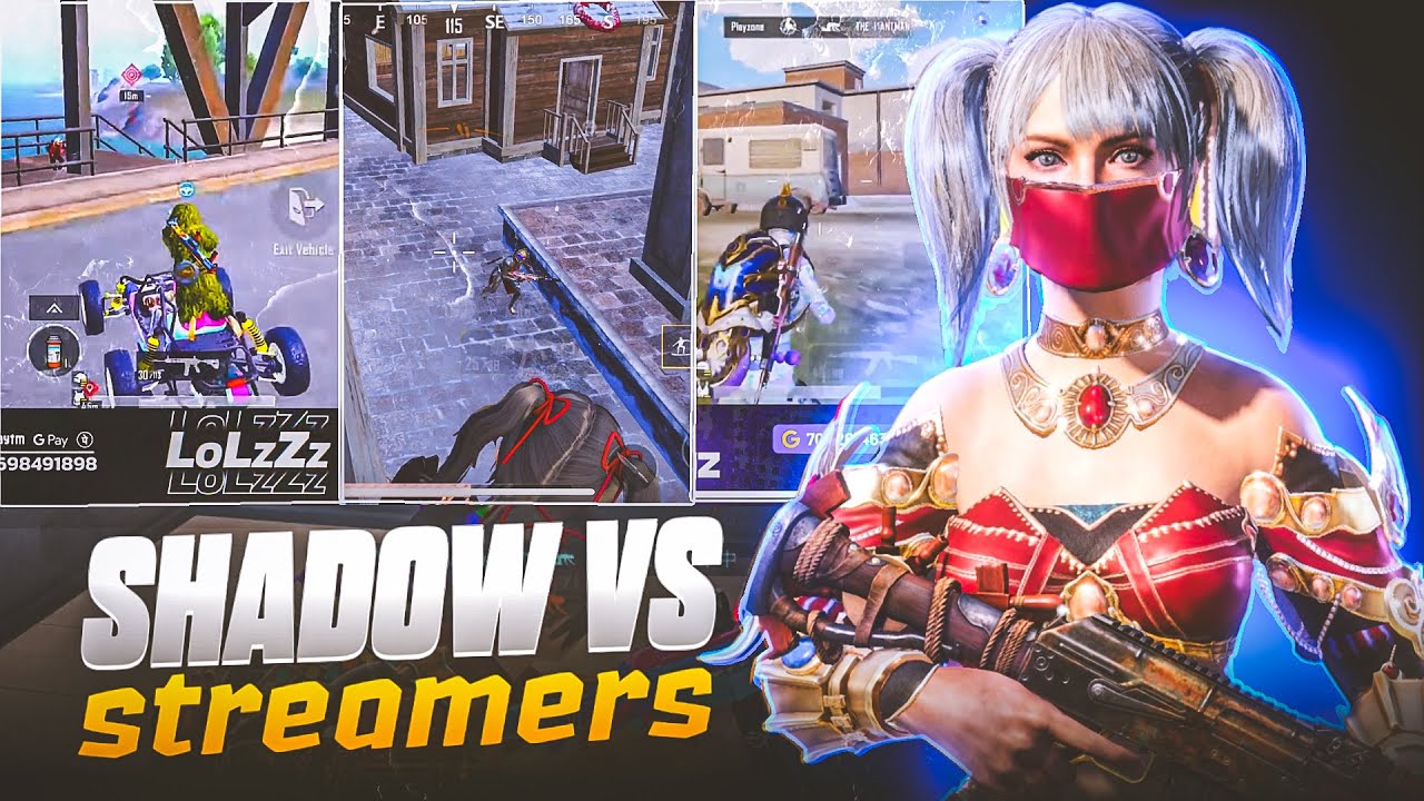 STREAMERS vs SHADOW | LOLZZZ IN THE LOBBY?| BGMi 1v4 Highlights ...