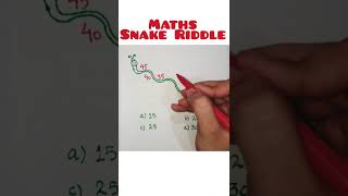 Maths snake Riddle | riddles | puzzle | IQ question | #trick#trending#mathshorts