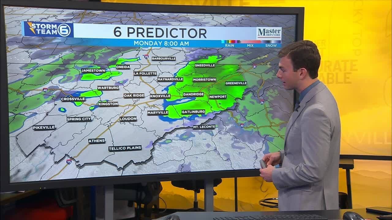 Scattered showers with a wintry mix for the highest elevations - YouTube
