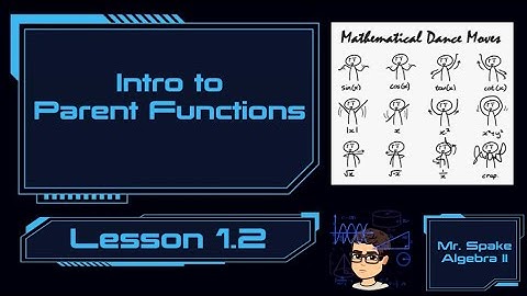Algebra II: Lesson 1.2 — Intro to Parent Functions
