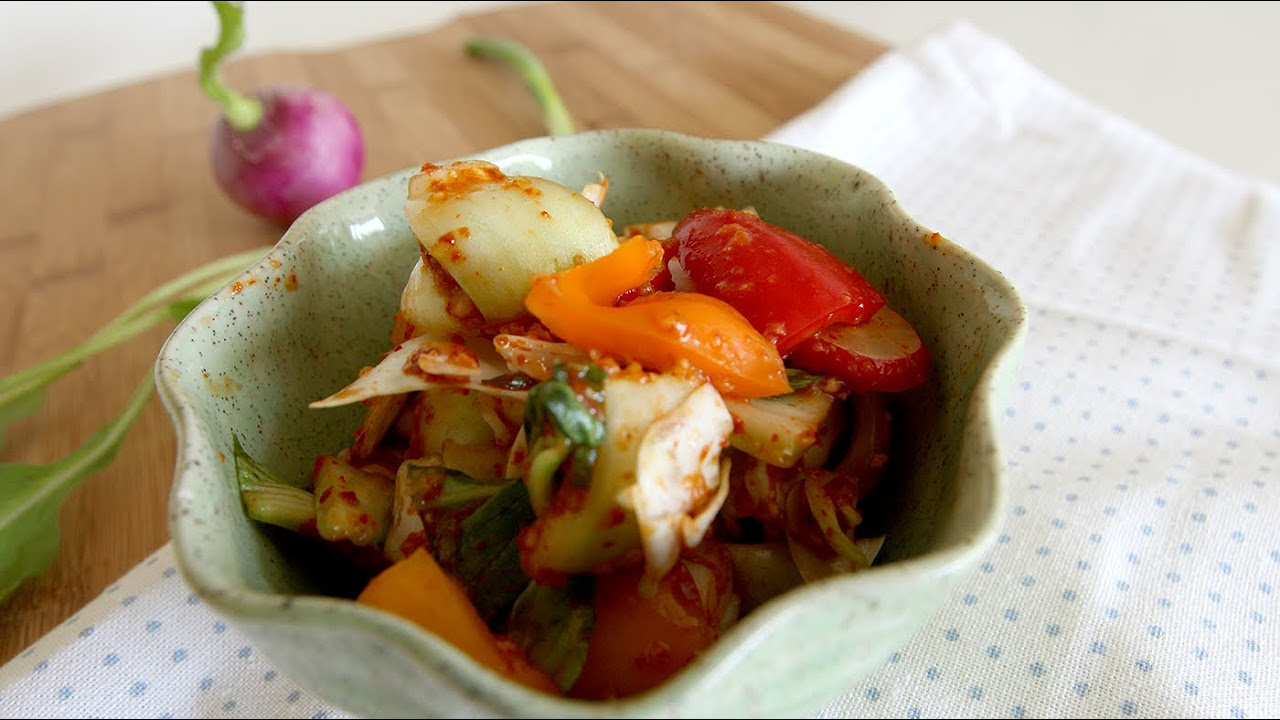 Bok choy salad with Kimchi Sauce      jibbobcom