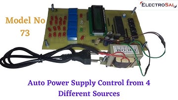 Automatic priority base supply selection //Engineering / electrical / electronic / diploma /project