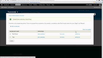 Drupal 7 - Taxonomy